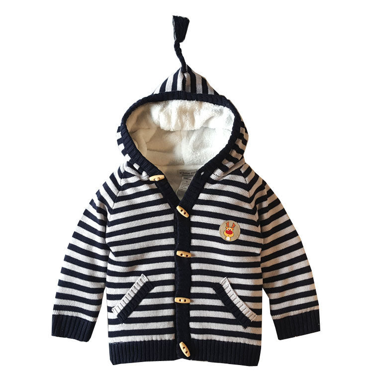 Veste-Pull Enfant Épaisse en Coton & Polaire – Automne/Hiver