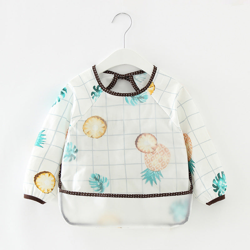 Bavoir tablier imperméable en coton pour bébé fille – Robe de repas mode