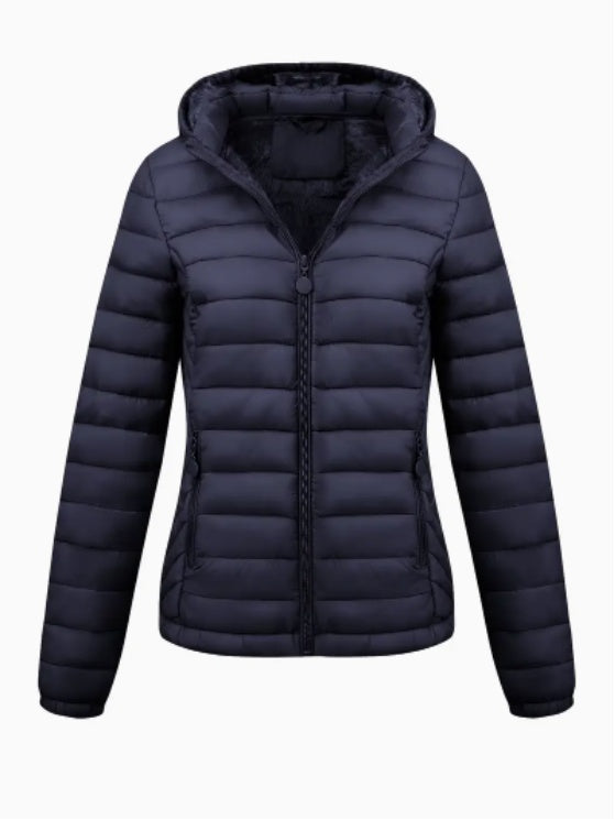Veste d’hiver légère à capuche pour femme