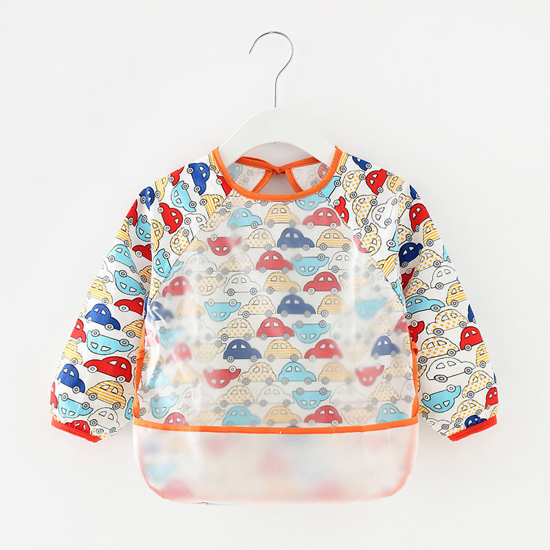 Bavoir tablier imperméable en coton pour bébé fille – Robe de repas mode