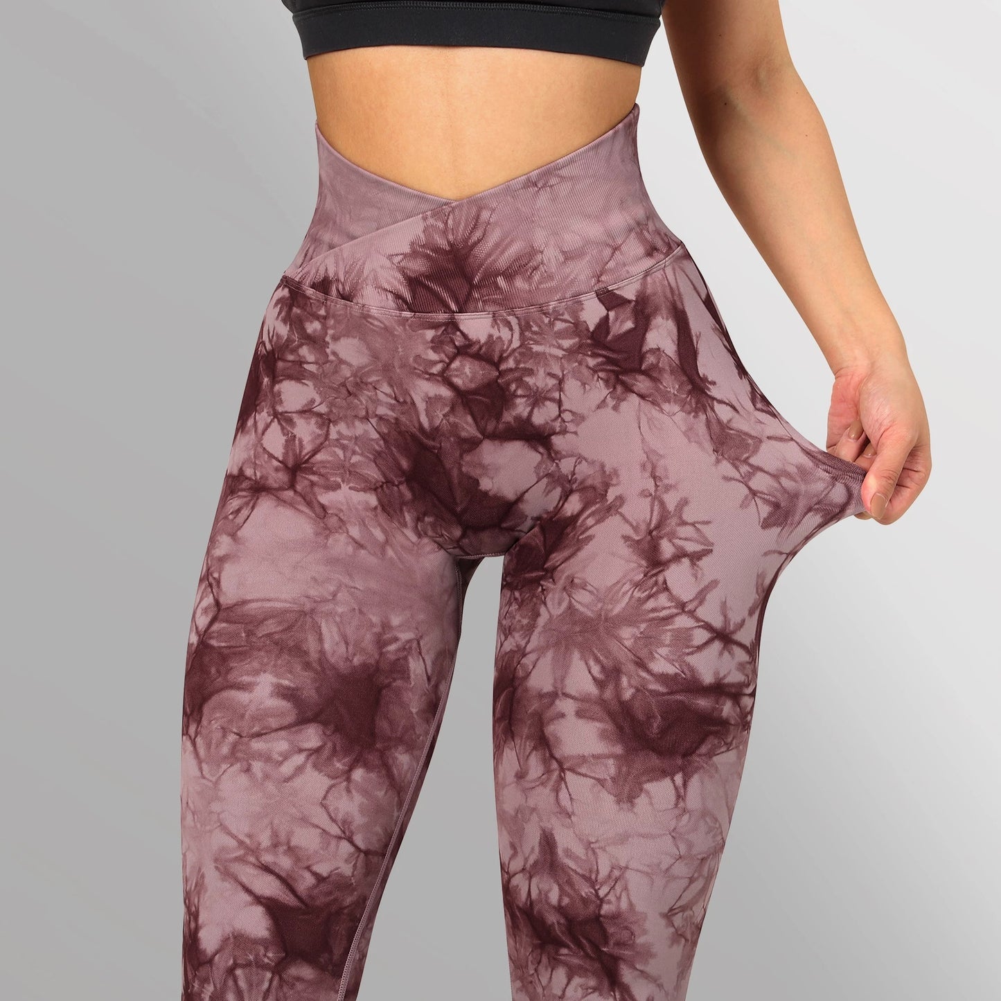 Legging Femme Sans Couture Tie-Dye – Push-Up, Yoga, Fitness, Course & Gym