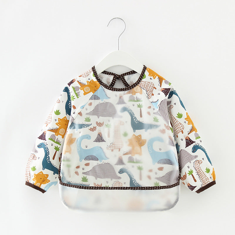 Bavoir tablier imperméable en coton pour bébé fille – Robe de repas mode