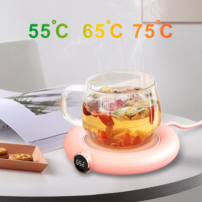 Chauffe-tasse USB – Plaque chauffante électrique 3 températures réglables, écran LED, pour tasse/mug – Idéal maison, bureau, cuisine, hiver
