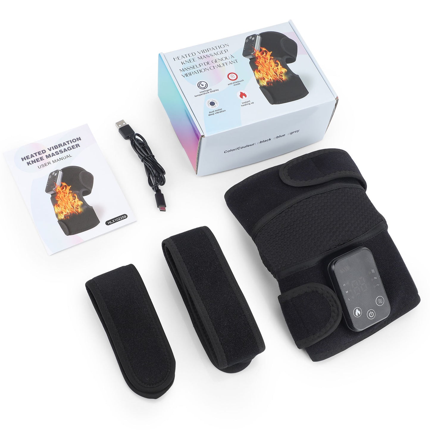 Genouillère/Épaulière chauffante intelligente avec massage vibrant