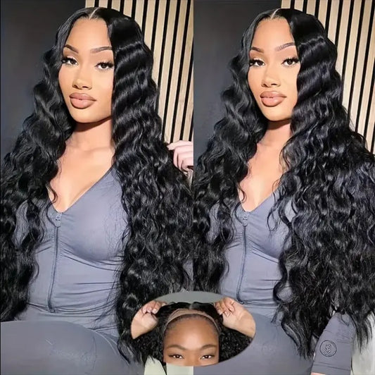 Perruque sans colle – 70 % cheveux humains – Deep Wave – 4x4 HD lace
Glueless Deep Wave Wig – 70% Human Hair – 4x4 HD Lace Frontal