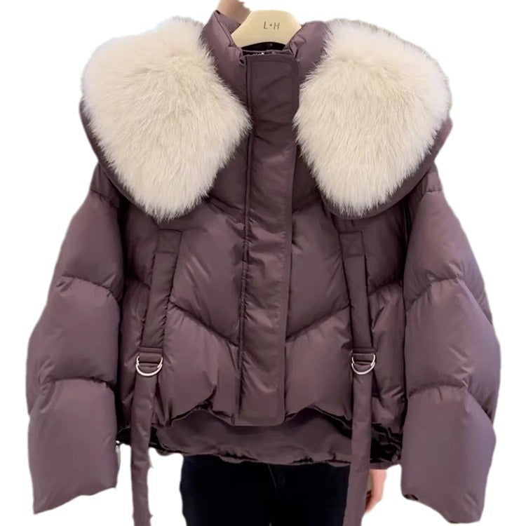 Manteau d’hiver noir femme – Veste matelassée en coton chaud