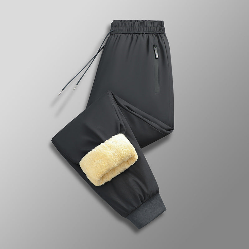 Pantalon d’hiver grande taille pour femme – Coupe droite, chaud, doublé polaire cachemire, épais et décontracté