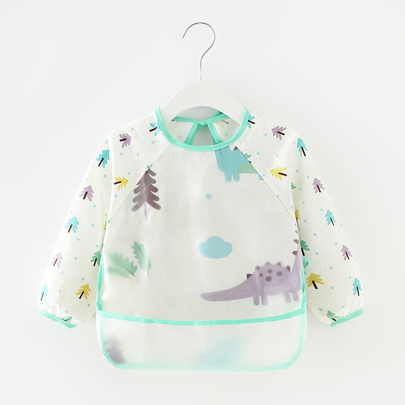 Bavoir tablier imperméable en coton pour bébé fille – Robe de repas mode