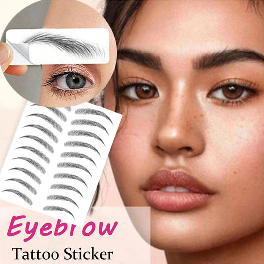 Autocollants à sourcils réalistes à base d’eau – Maquillage waterproof longue tenue