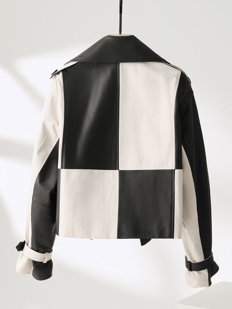 Veste en simili cuir souple – Style western ample et moderne