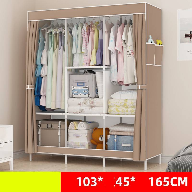 Armoire simple fermée avec housse anti-poussière – spéciale dortoir / chambre