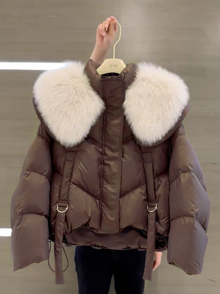 Manteau d’hiver noir femme – Veste matelassée en coton chaud