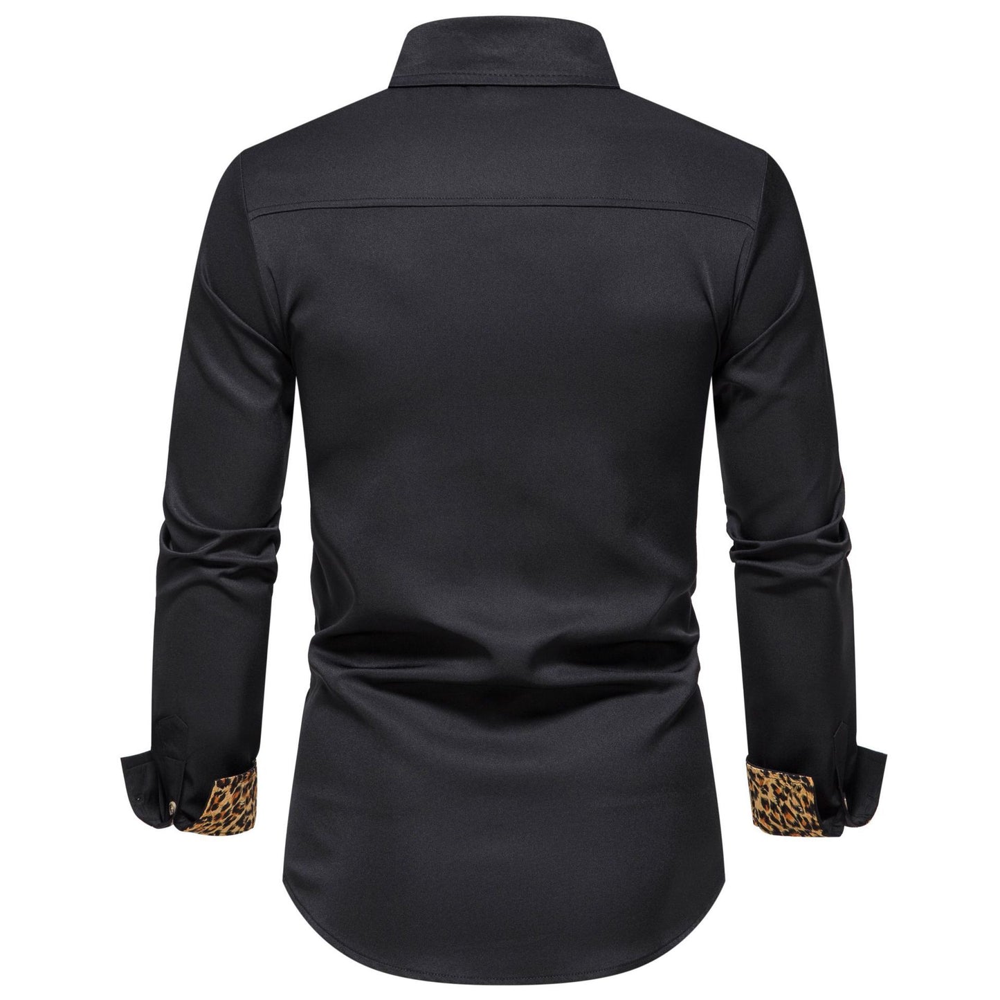 Chemise homme à manches longues – Style bicolore à contraste de couleurs