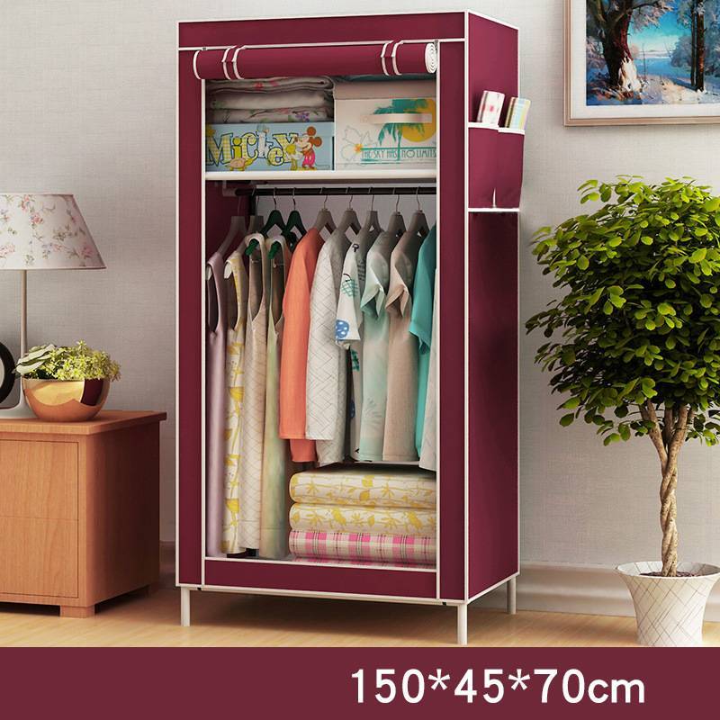 Armoire simple fermée avec housse anti-poussière – spéciale dortoir / chambre