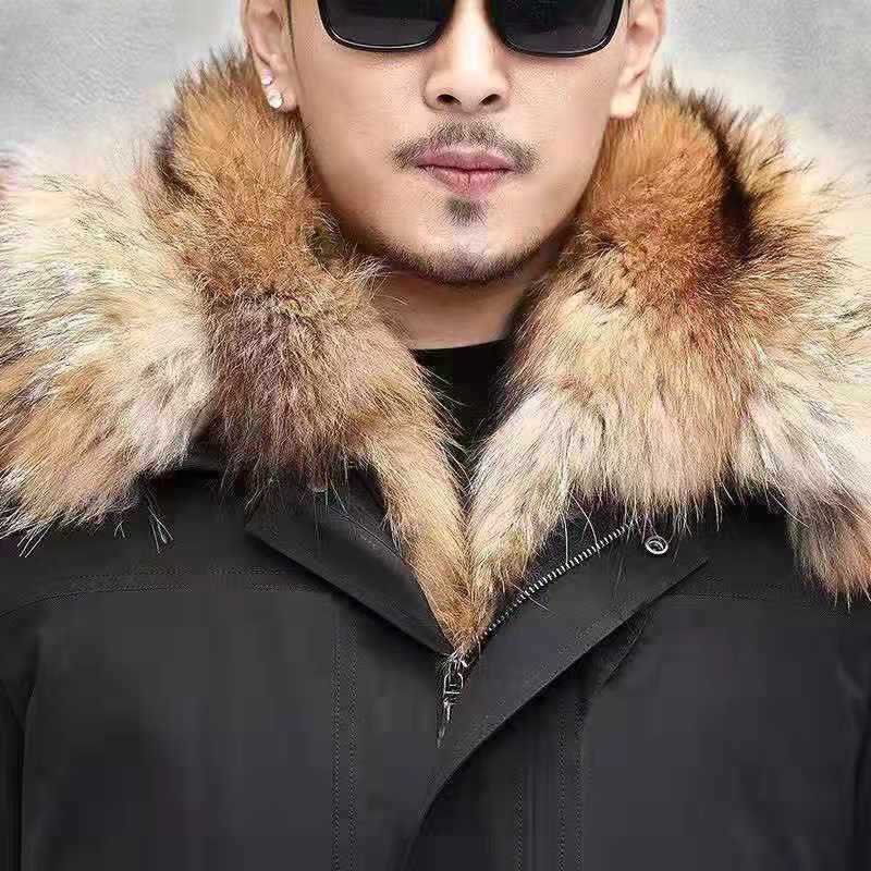 Hommes hiver chaud parka manteau