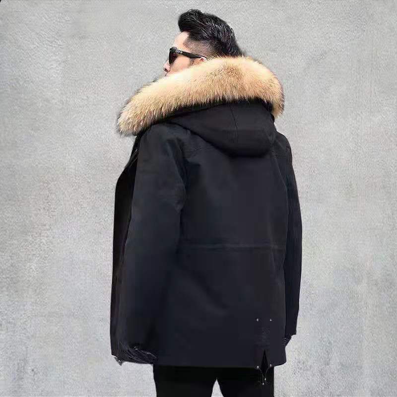 Hommes hiver chaud parka manteau