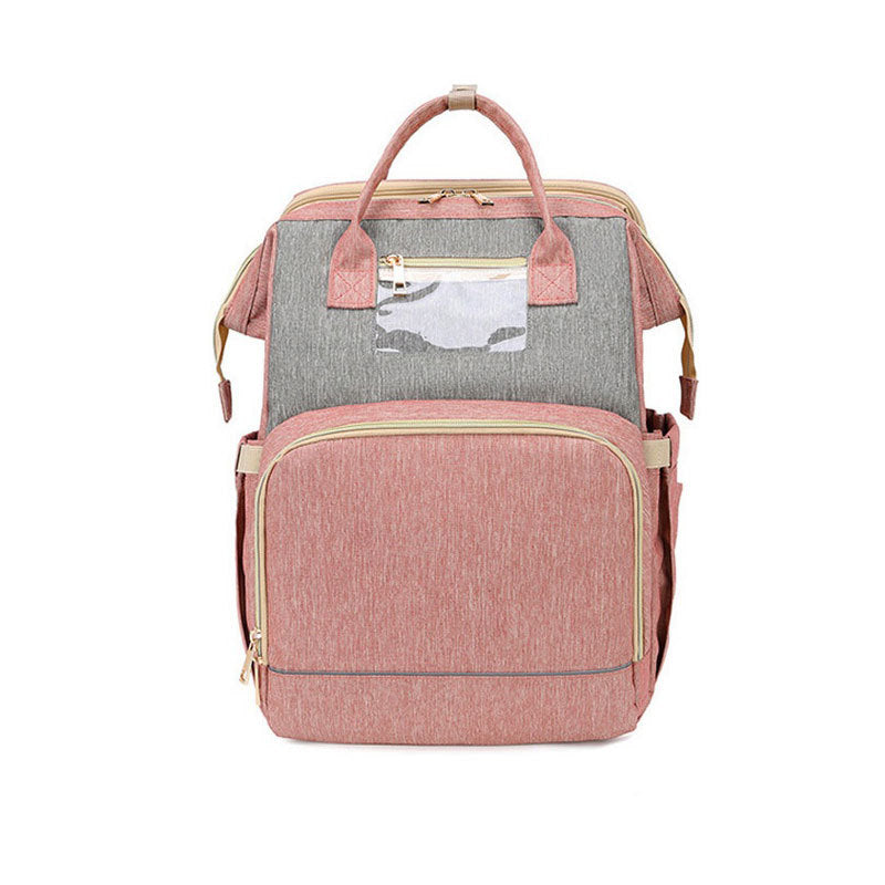 Sac à langer multifonction grande capacité – version USB rechargeable, pliable pour lit de bébé