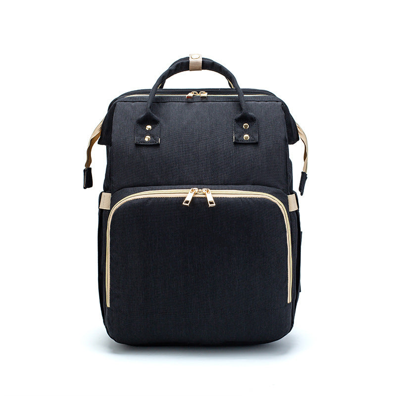 Sac à langer multifonction grande capacité – version USB rechargeable, pliable pour lit de bébé