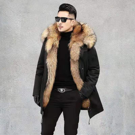 Hommes hiver chaud parka manteau