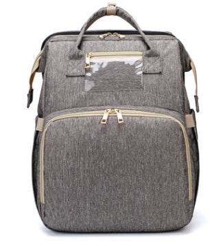 Sac à langer multifonction grande capacité – version USB rechargeable, pliable pour lit de bébé