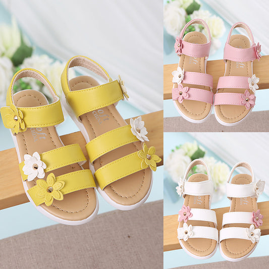 Sandales enfant – Chaussures bébé fille style princesse à fleurs