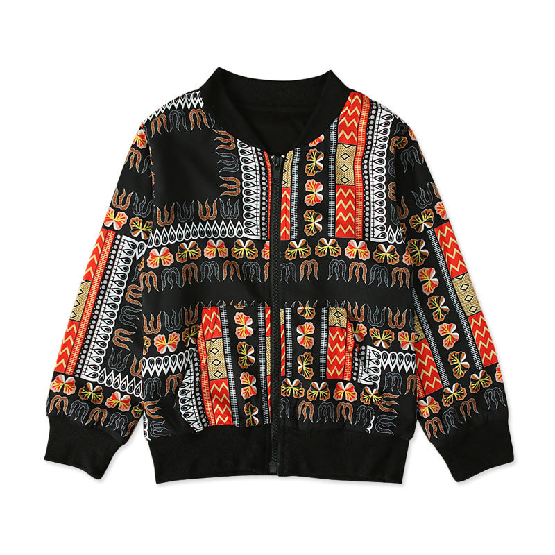 Manteau zippé enfant – Imprimé bohème