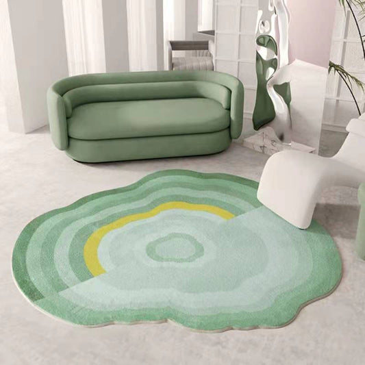 Tapis irrégulier en cachemire – style simple pour salon, table basse et canapé