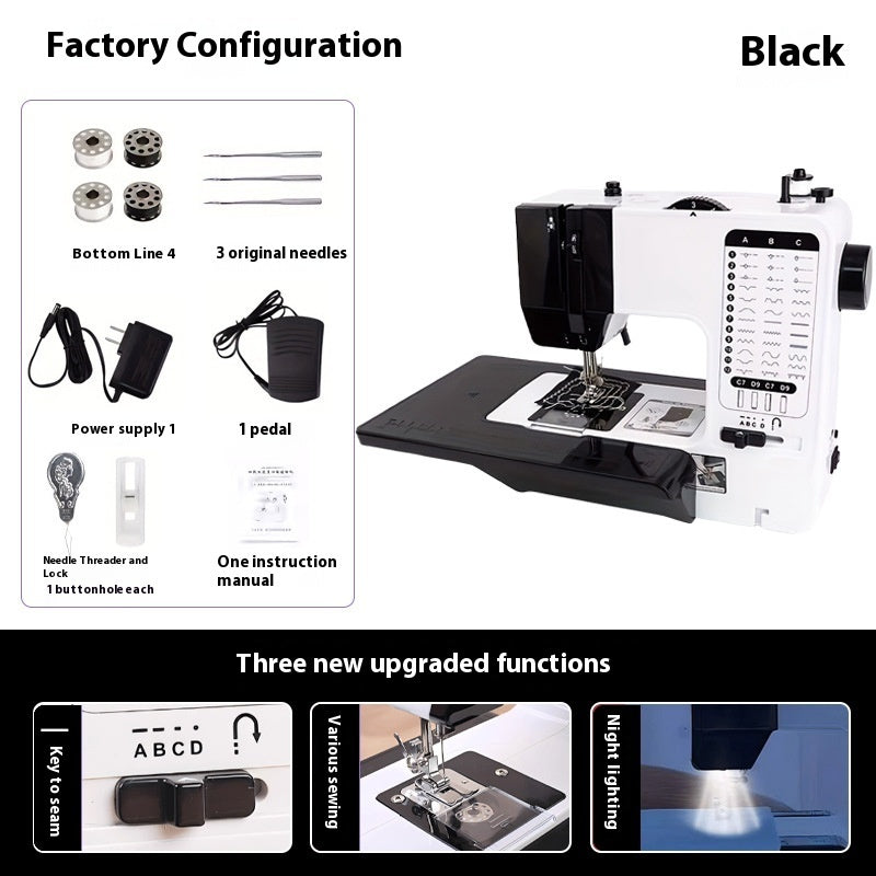 Machine à Coudre Électrique Multifonctionnelle de Bureau – Automatique avec Carte d’Extension