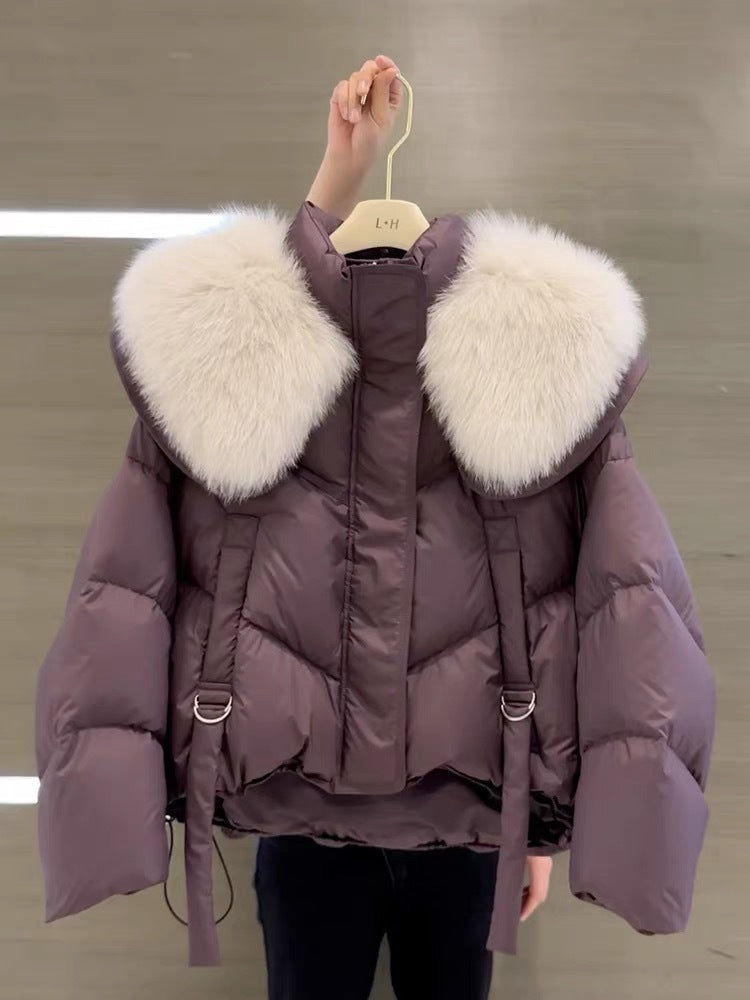 Manteau d’hiver noir femme – Veste matelassée en coton chaud