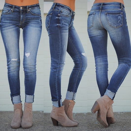 Jean Femme Slim – Coupe Amincissante, Taille Haute, Style Sexy & Élégant