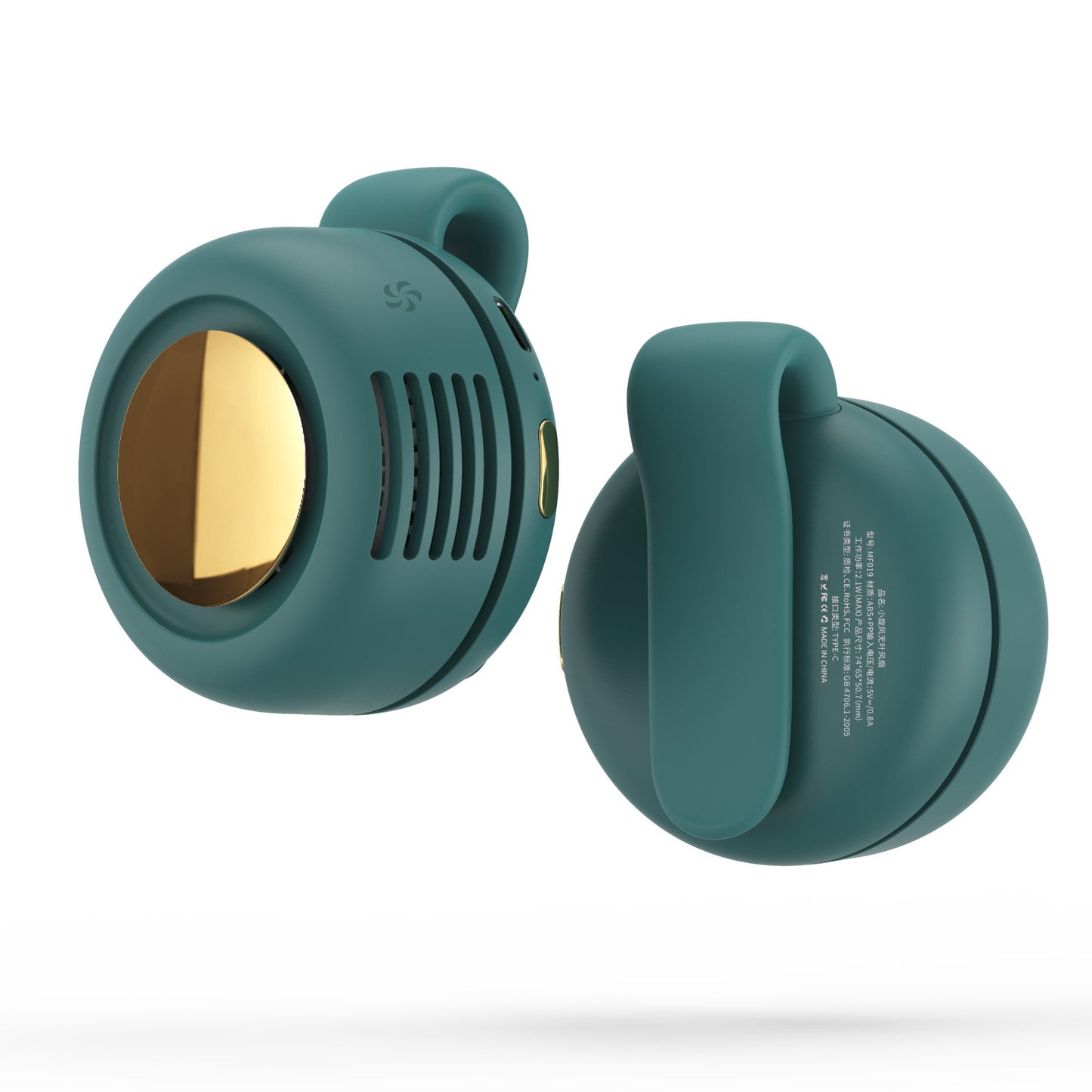 Mini Ventilateur Clip & Tour de Cou – Sans Pale, Rechargeable USB | 3 Vitesses | Pour Extérieur & Été