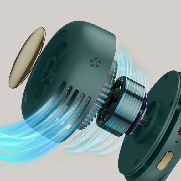 Mini Ventilateur Clip & Tour de Cou – Sans Pale, Rechargeable USB | 3 Vitesses | Pour Extérieur & Été