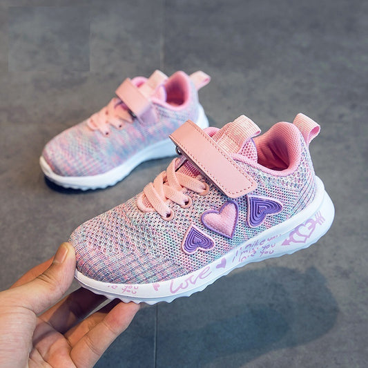 Baskets sport fille en maille tissée respirante – Mode et confort