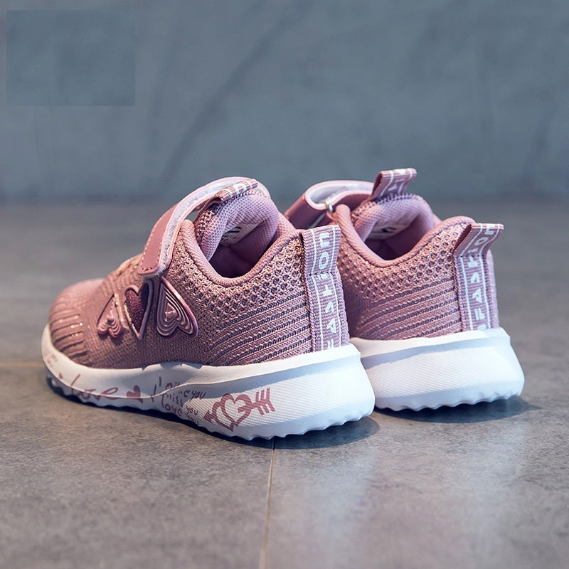 Baskets sport fille en maille tissée respirante – Mode et confort
