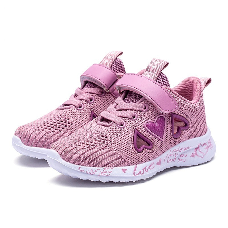 Baskets sport fille en maille tissée respirante – Mode et confort
