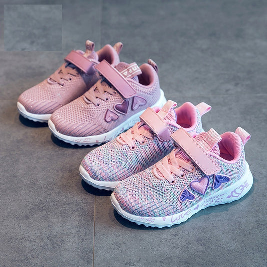 Baskets sport fille en maille tissée respirante – Mode et confort