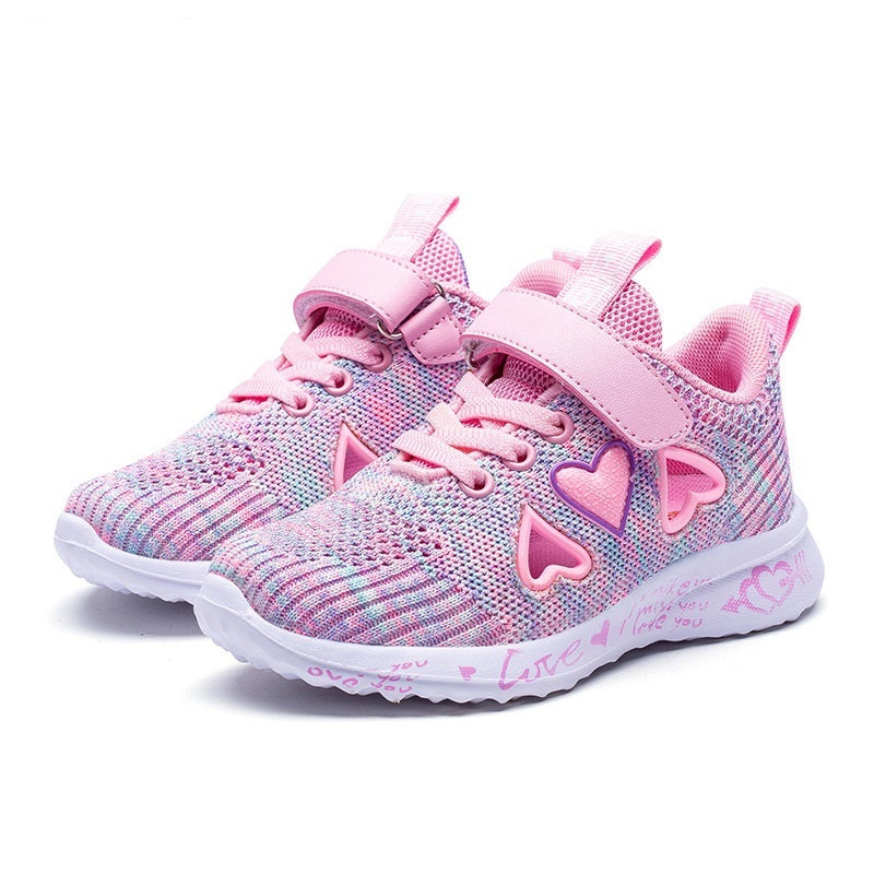 Baskets sport fille en maille tissée respirante – Mode et confort