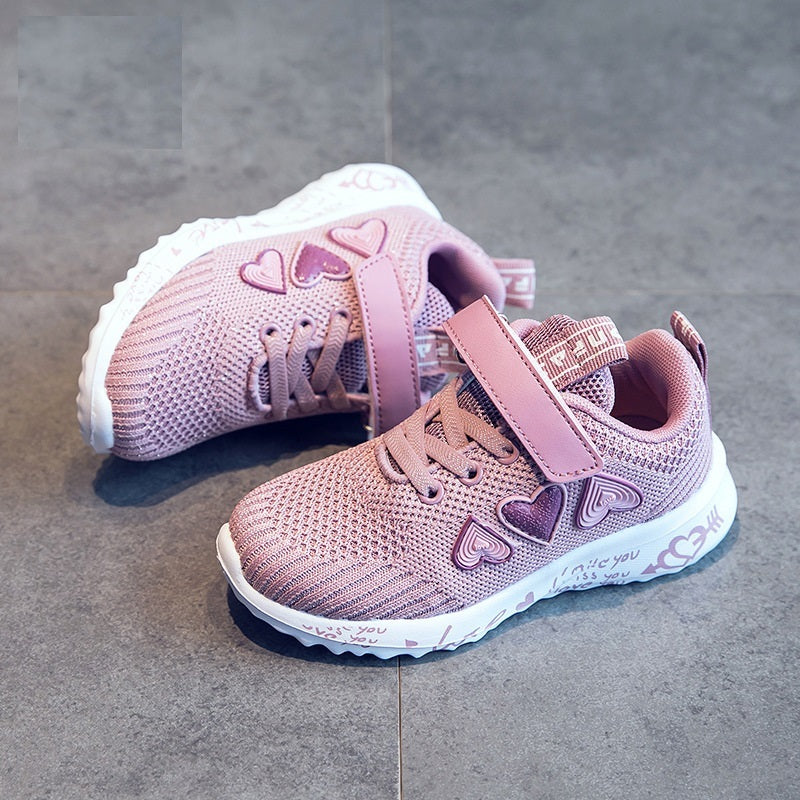 Baskets sport fille en maille tissée respirante – Mode et confort