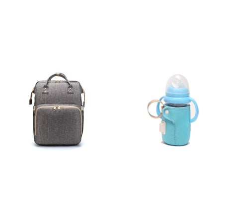 Sac à langer multifonction grande capacité – version USB rechargeable, pliable pour lit de bébé