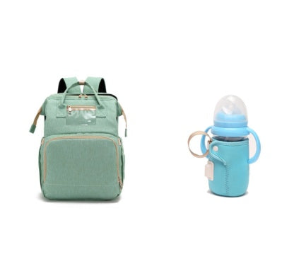 Sac à langer multifonction grande capacité – version USB rechargeable, pliable pour lit de bébé