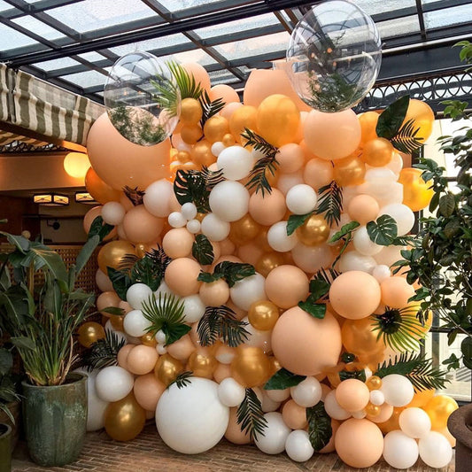 Filet à Ballons Rouge Macaron & Ballons Maca Orange – Décoration Créative pour Mariage, Anniversaire et Fêtes d’Enfants