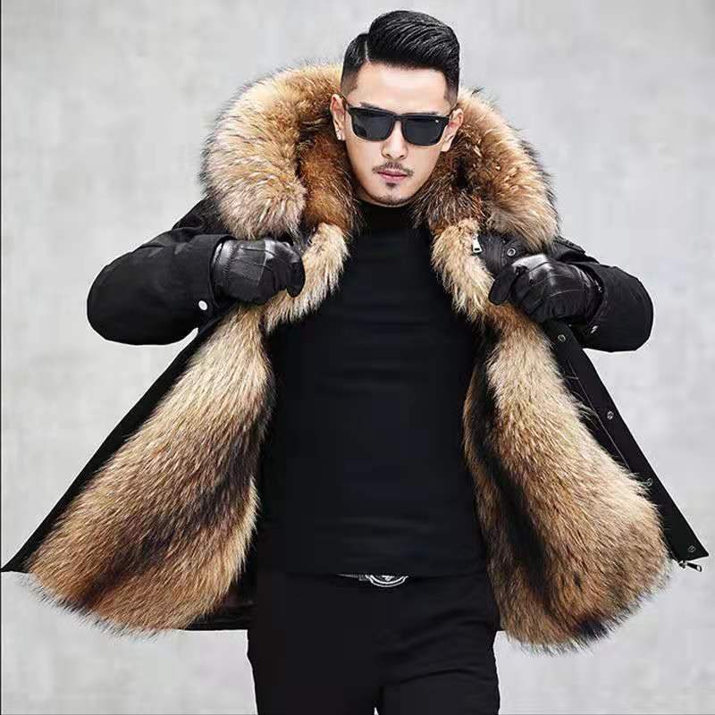 Hommes hiver chaud parka manteau