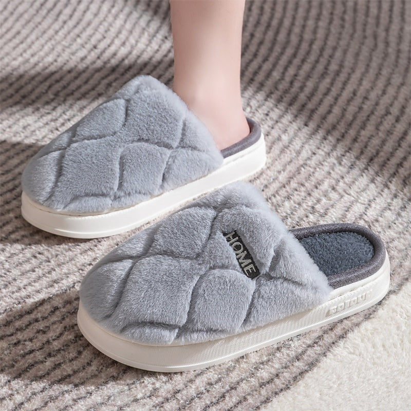 Chaussons en peluche d’hiver – Pour femmes, hommes, intérieur et chambre