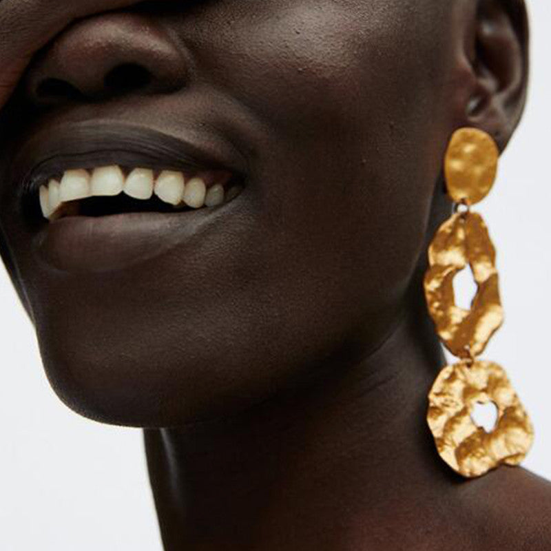 Boucles d’oreilles pendantes rétro pour femmes – bijoux géométriques tendance
