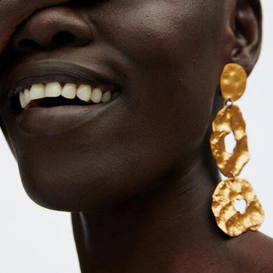 Boucles d’oreilles pendantes rétro pour femmes – bijoux géométriques tendance