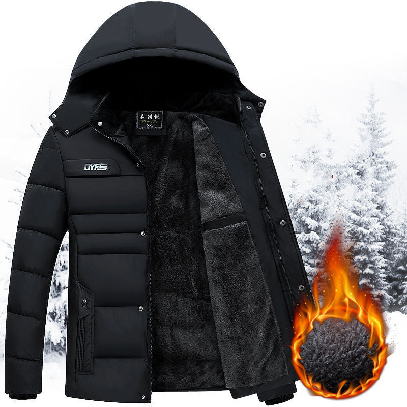 Manteau d’hiver homme – Veste matelassée en coton, style classique pour hommes d’âge moyen