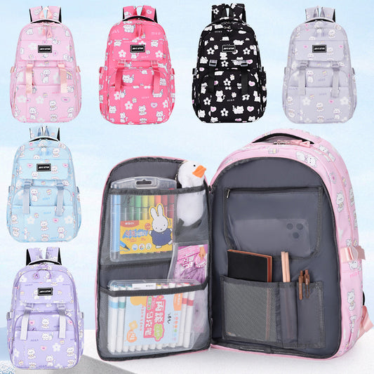 Sac à dos enfant motif lapin – Imprimé cartoon grande capacité