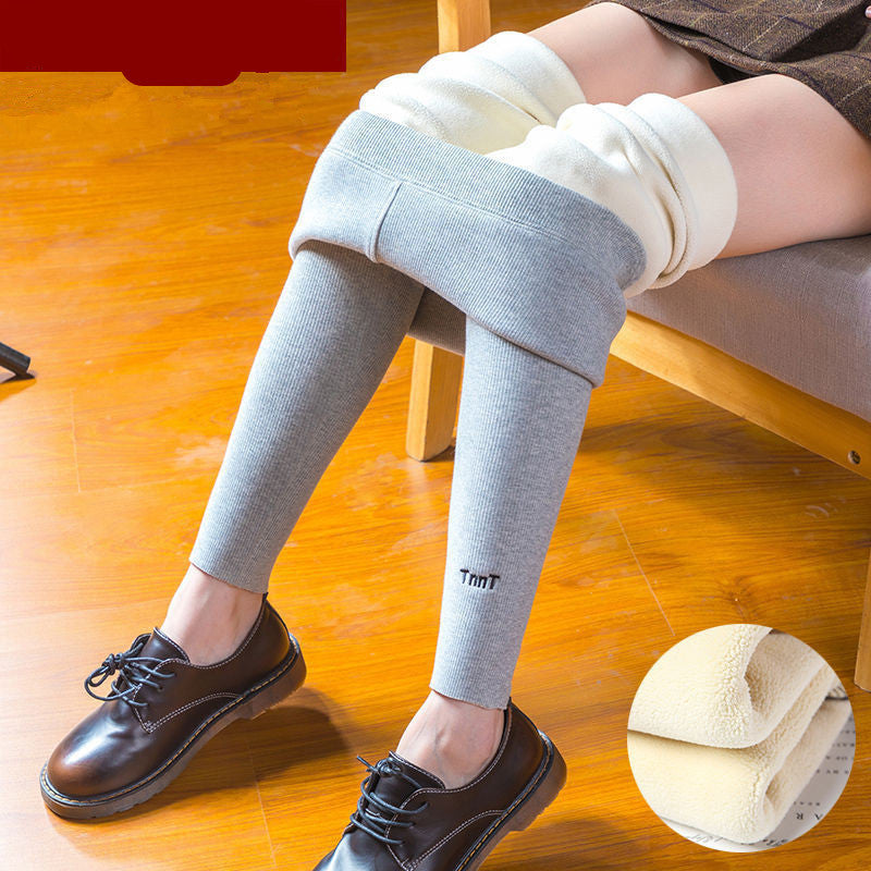 Legging Femme Hiver à Imprimé Lettrage – Doublure Polaire Chaude, Style Urbain