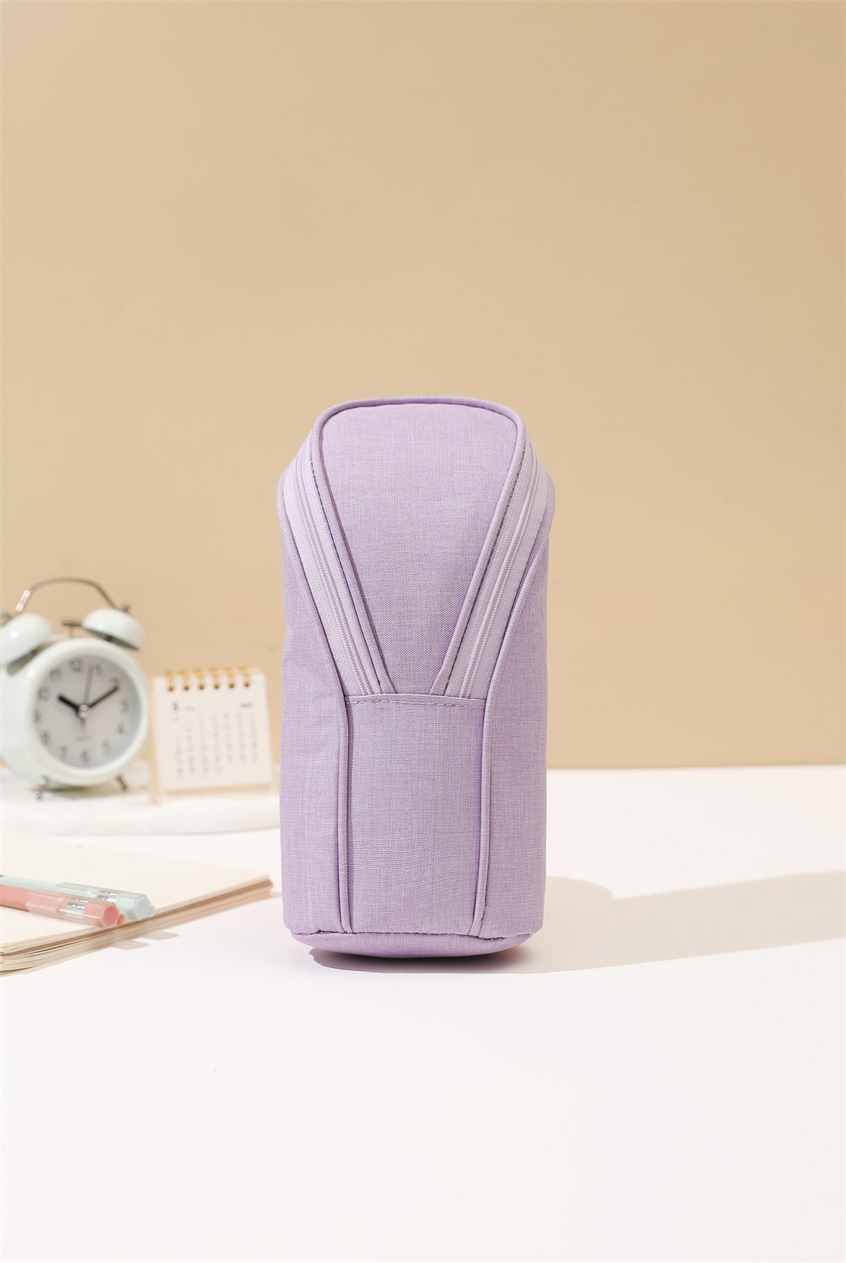 Trousse de rangement grande capacité en couleur bonbon – Support pour téléphone et papeterie