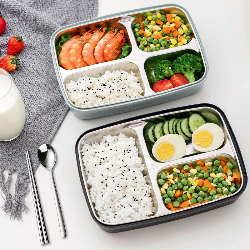boîte à lunch en acier inoxydable avec couverts - Etanche , pratique et réutilisable